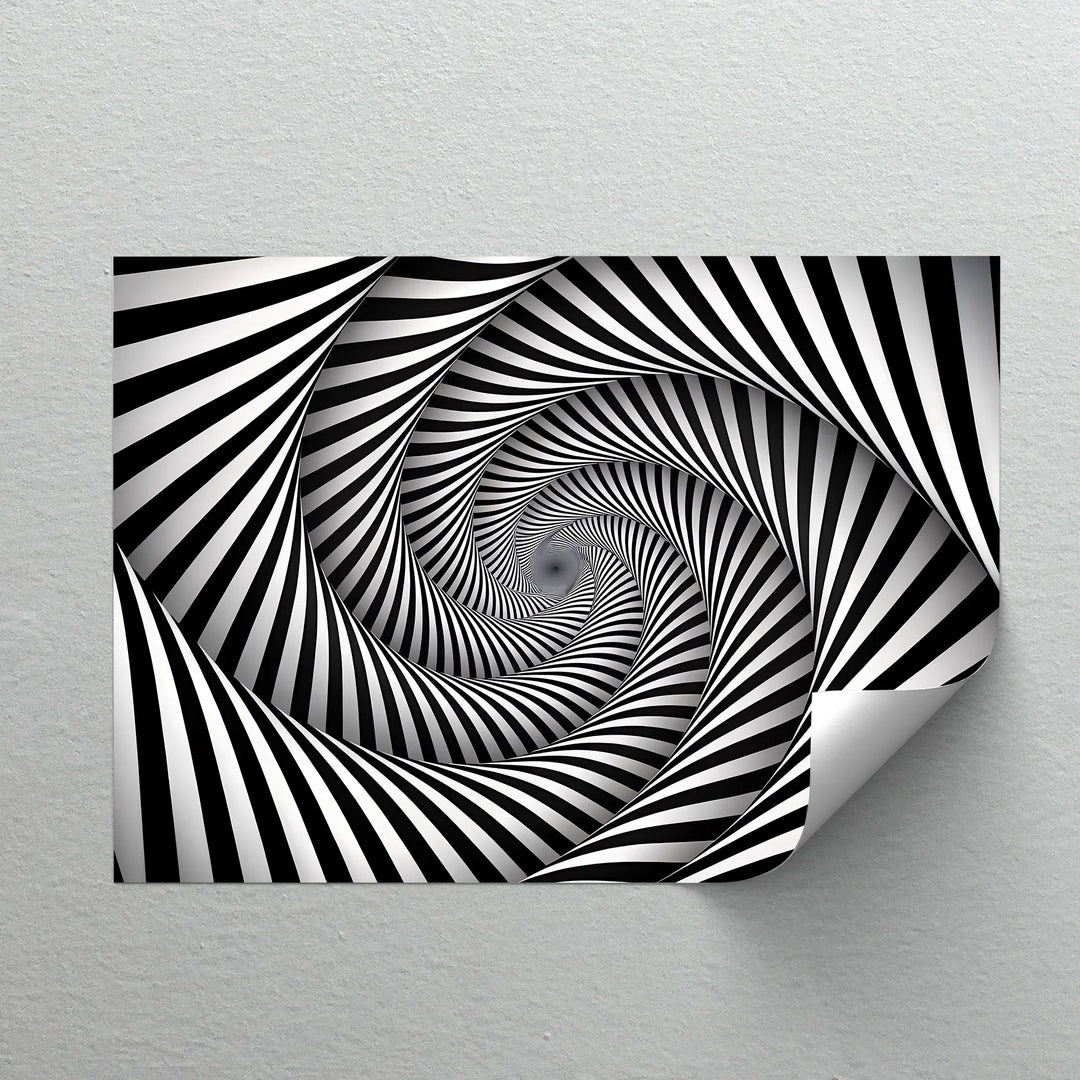 Twisting Vortex Illusion in Black & White – Canvas Print - MyPhotoStation