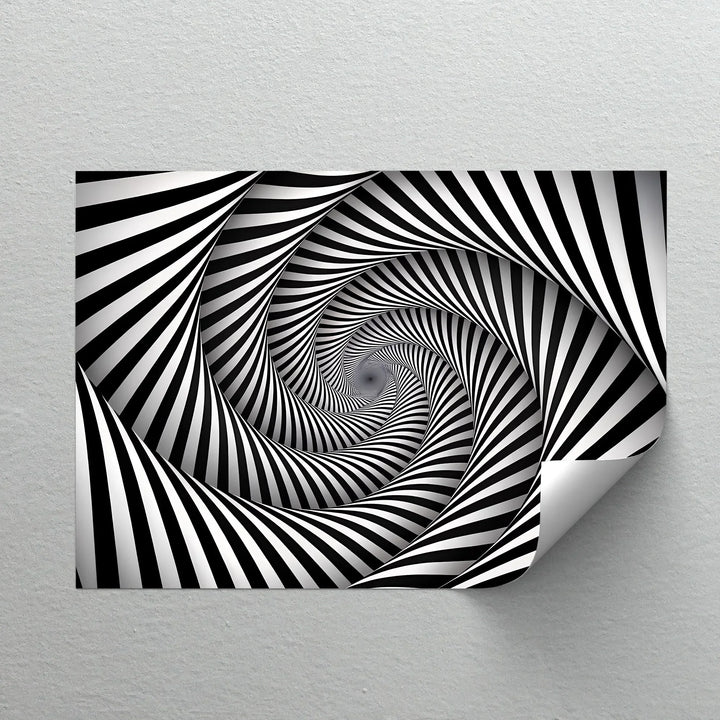 Twisting Vortex Illusion in Black & White – Canvas Print - MyPhotoStation