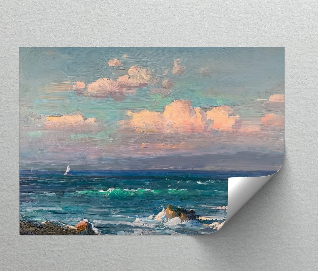 Twilight over the Sea – Romantic Coastal Canvas Print - MyPhotoStation