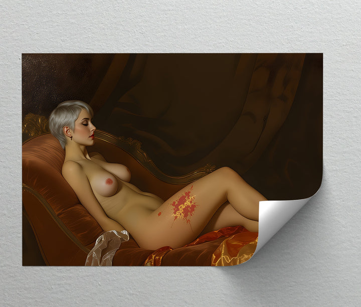 Crimson Bloom – Erotic Framed Canvas Wall Art | Sexy Wall Art