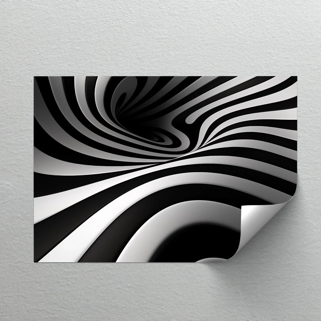 Monochrome Swirl – Dynamic Black & White Canvas Print - MyPhotoStation