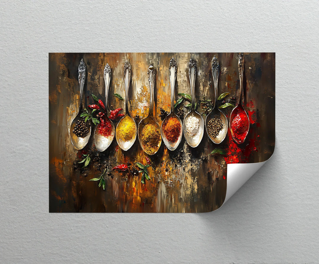 Spice Symphony – Colorful Spoons Kitchen Canvas Print - MyPhotoStation