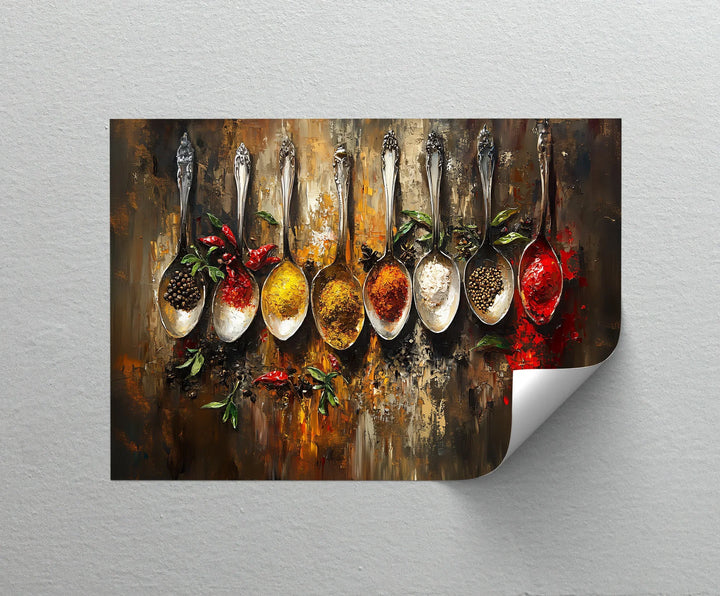 Spice Symphony – Colorful Spoons Kitchen Canvas Print - MyPhotoStation