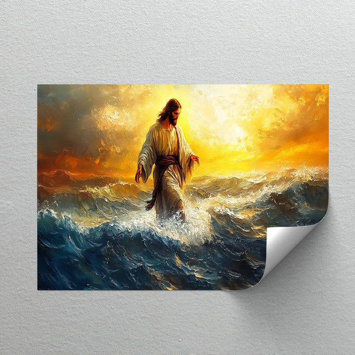 Inspiring Christian wall art – Christ calming the storm.

