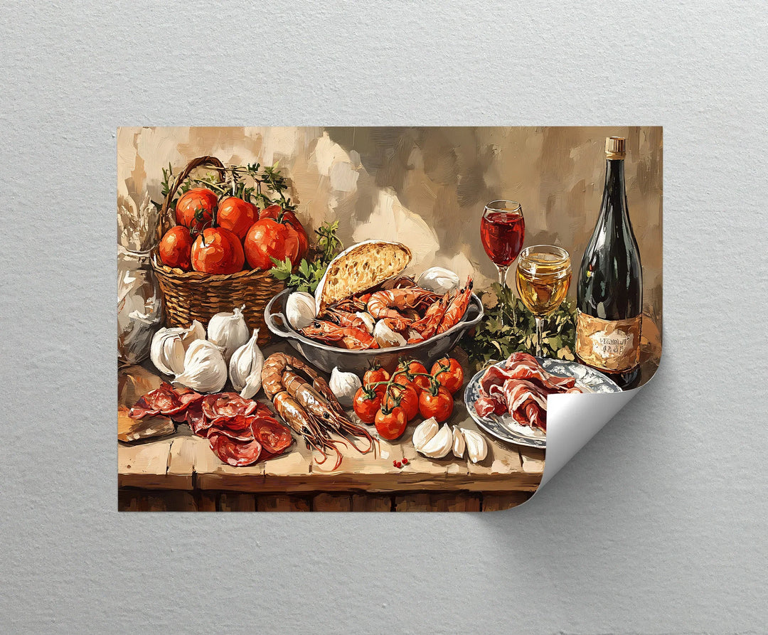 Mediterranean Delights – Gourmet Feast Kitchen Canvas Print - MyPhotoStation
