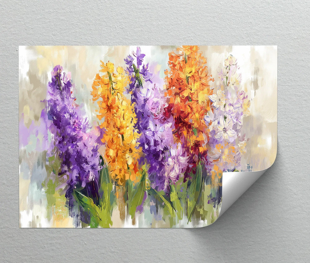 Spring Chorus – Vibrant Hyacinth Flower Bouquet Canvas Print - MyPhotoStation