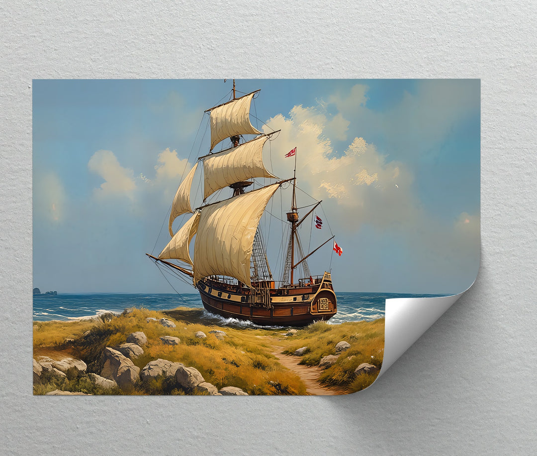 Ocean Explorer – Tall Ship Sailing Canvas Wall Art | Framed Artwork