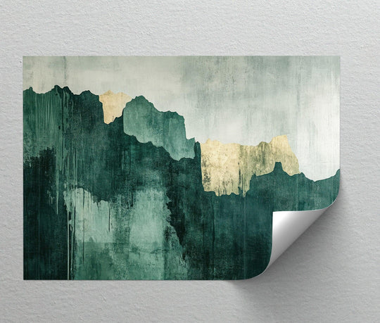 Golden Ridge Mist – Abstract Mountain Landscape Canvas Print - MyPhotoStation