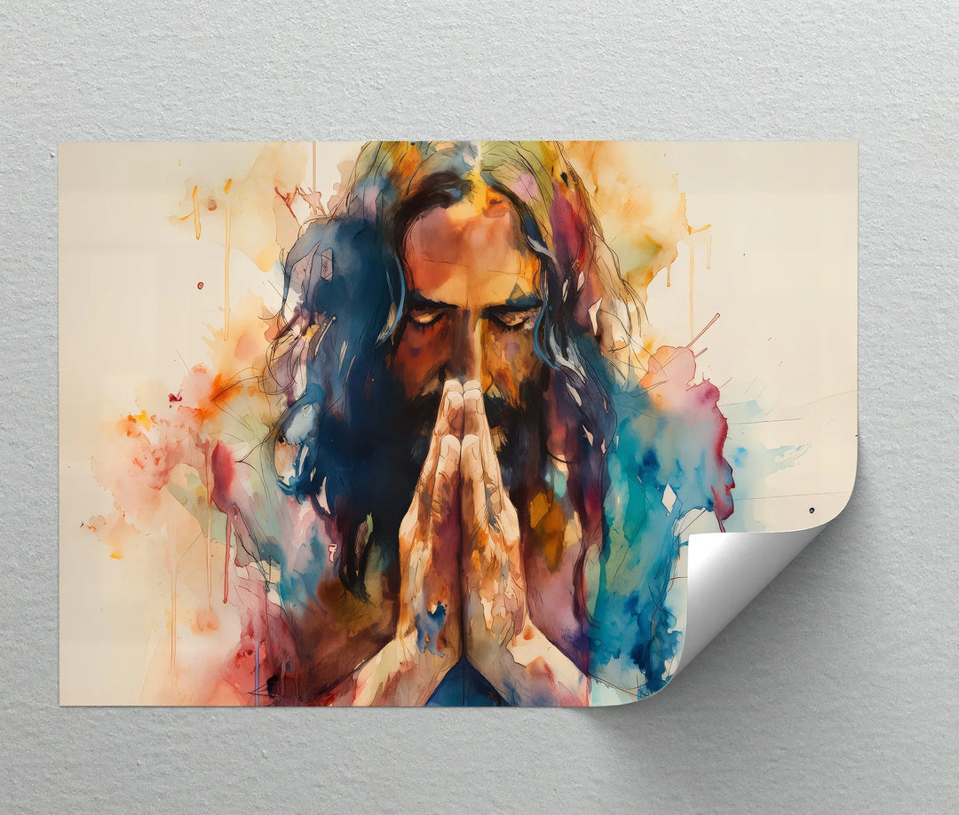 Sacred Stillness – Praying Jesus Canvas Print