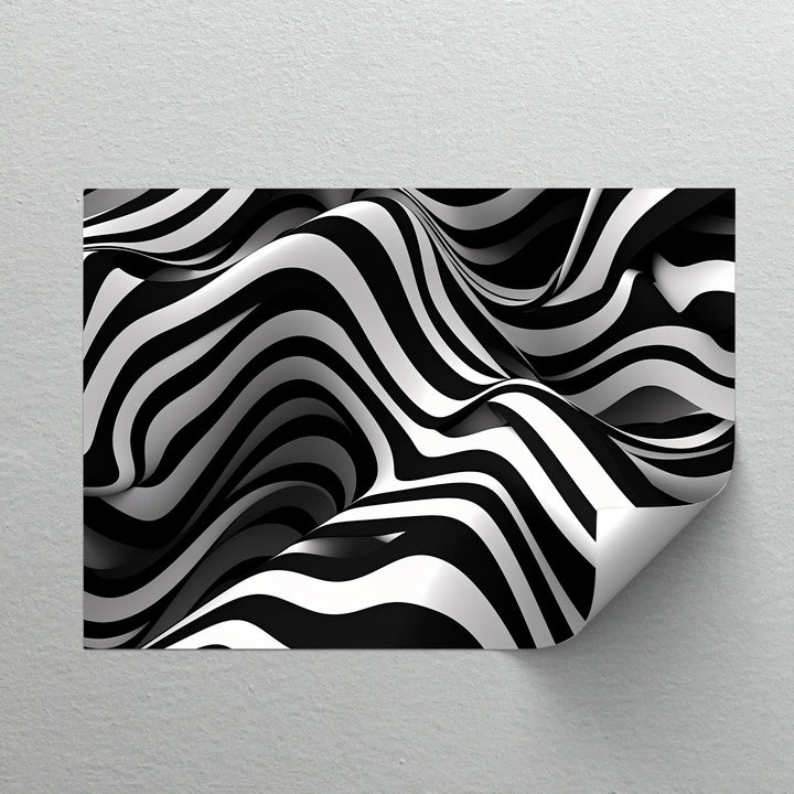 Liquid Rhythm – Abstract Flow Black & White Canvas Print - MyPhotoStation