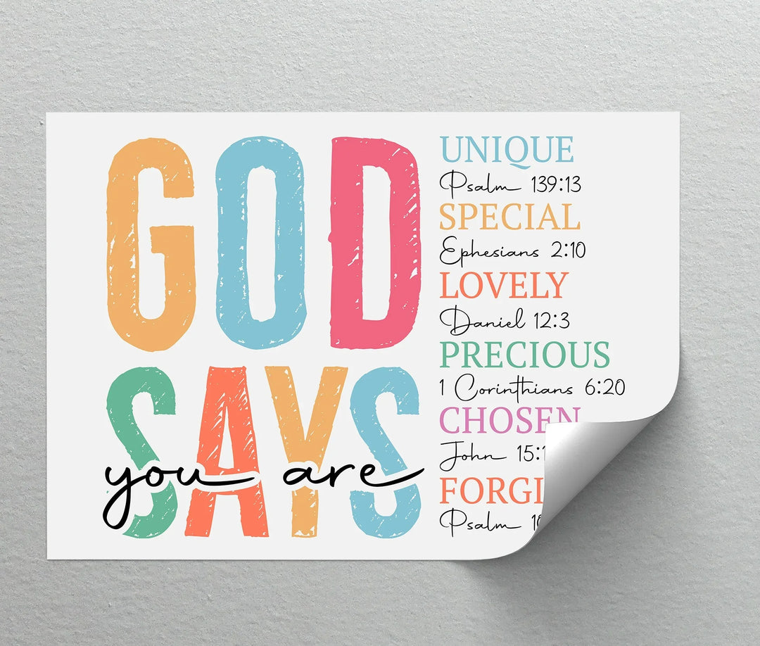 God Says You Are design for kids’ or nursery decor

