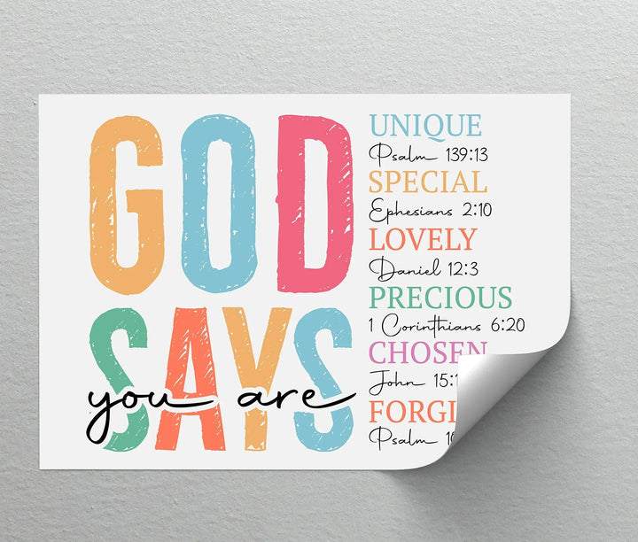 God Says You Are design for kids’ or nursery decor

