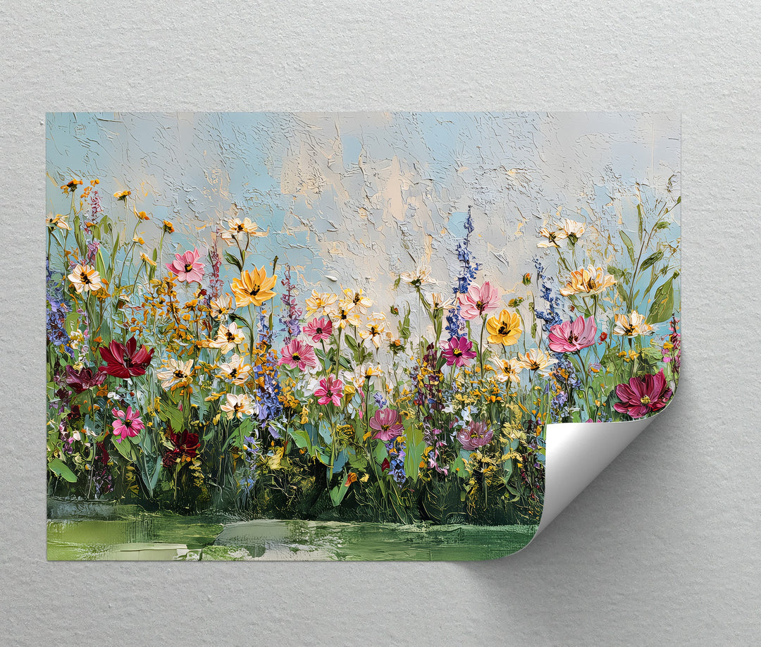 Blossoms in the Breeze – Colorful Wildflower Canvas Print