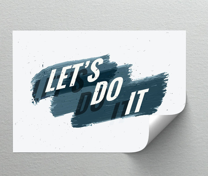 Let’s Do It – Bold Brushstroke Motivational Canvas Print