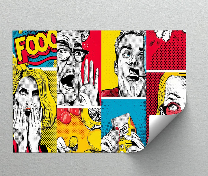 Pop Art Expressions – Comic Strip Style Canvas Print