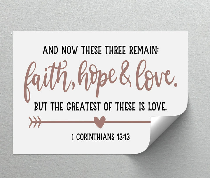 Faith, Hope & Love – 1 Corinthians 13:13 Christian Canvas Print - MyPhotoStation