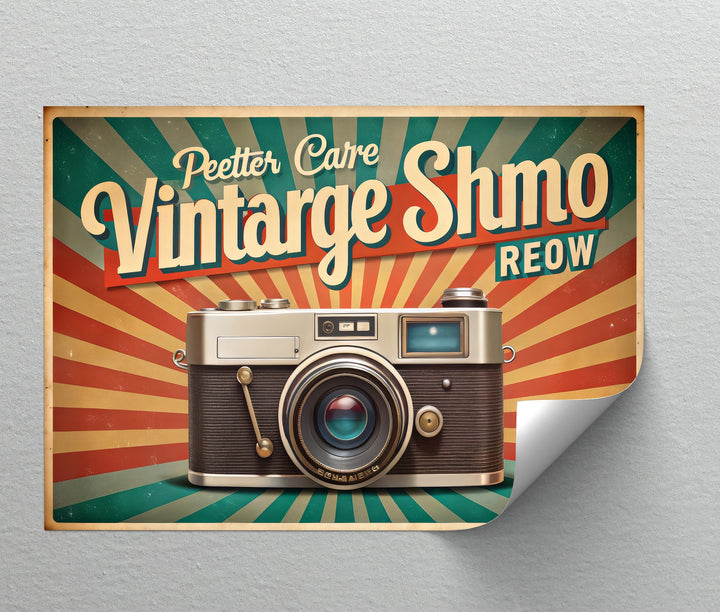 Snapshot Flashback – Retro Camera Burst Canvas Print