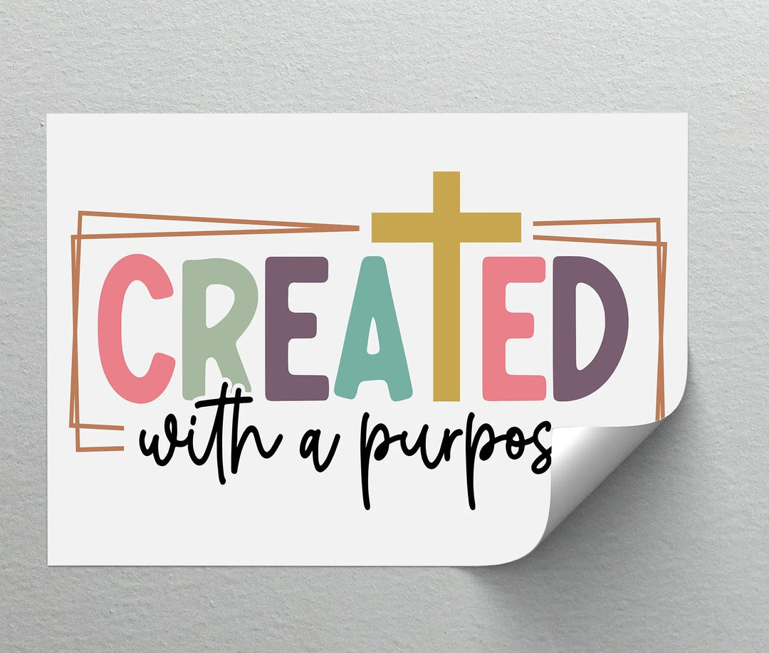 Created with a Purpose – Christian Canvas Print - MyPhotoStation
