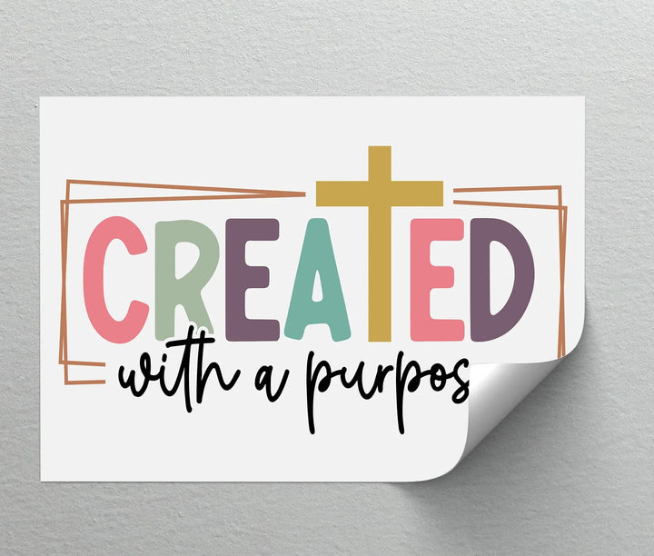 Created with a Purpose – Christian Canvas Print - MyPhotoStation