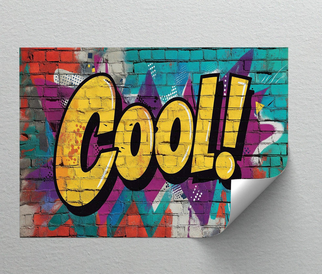 Bold Comic Lettering – Cool Wall Design for Teens

