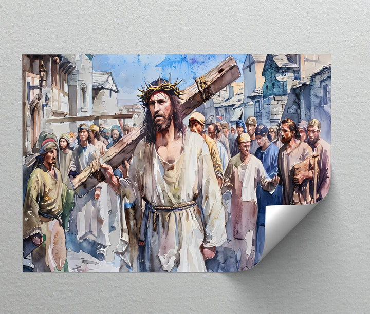 The Way of the Cross – Jesus Carrying the Cross Canvas Print