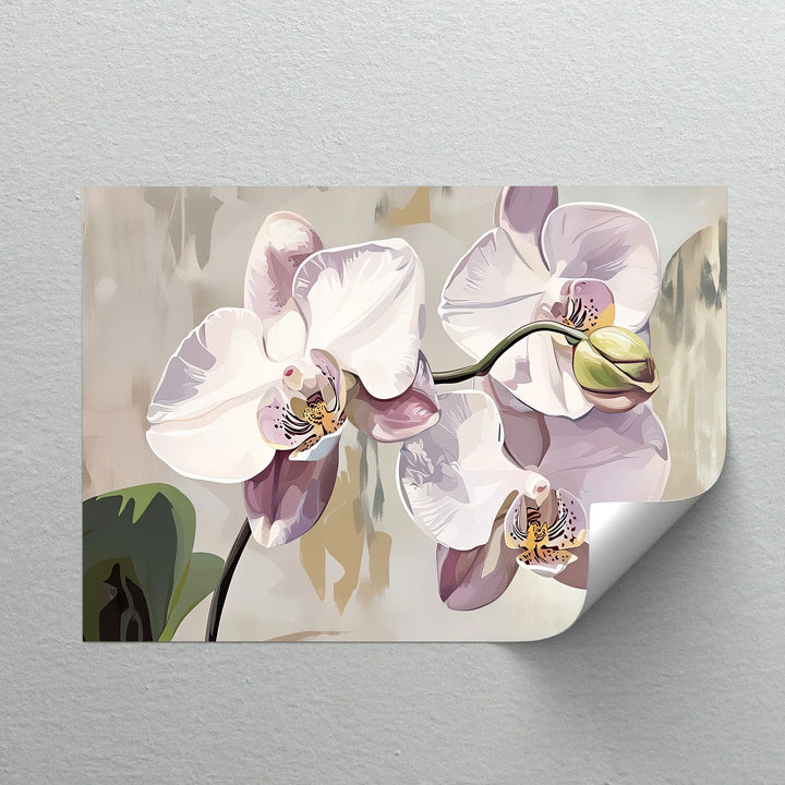 Orchid Grace – Soft White and Lavender Floral Canvas Wall Art - MyPhotoStation