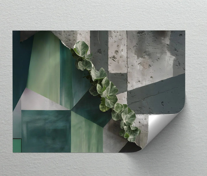 Urban Climb – Geometric Ivy Wall Canvas Print - MyPhotoStation