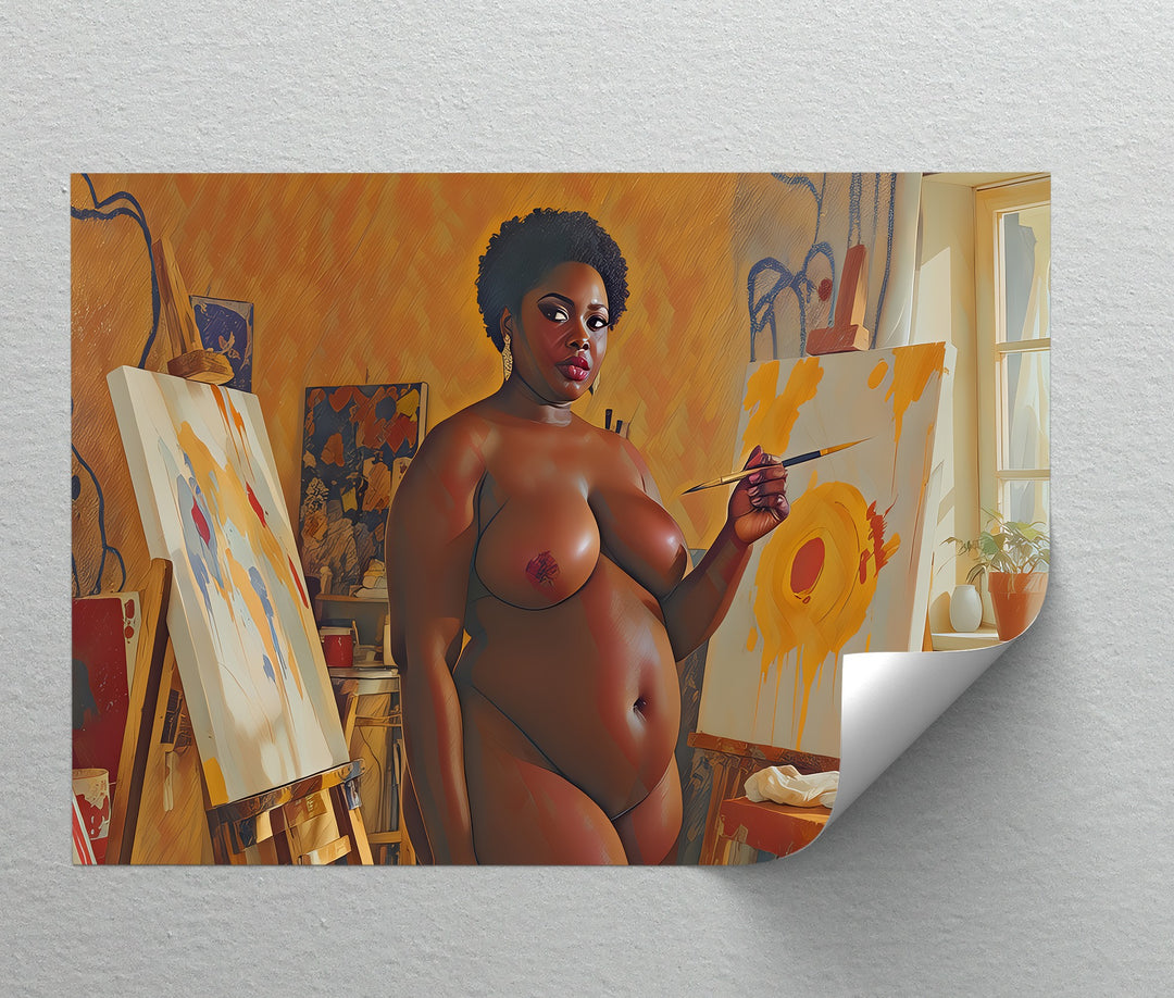 Bold Strokes – Nude Abstract Erotic Canvas Wall Art | Naked Canvas Prints