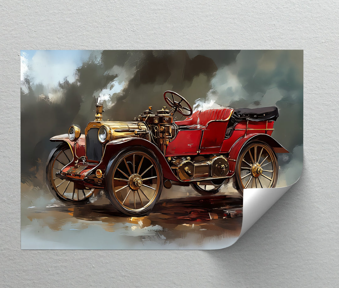 Golden Era Drive – Car Canvas Print