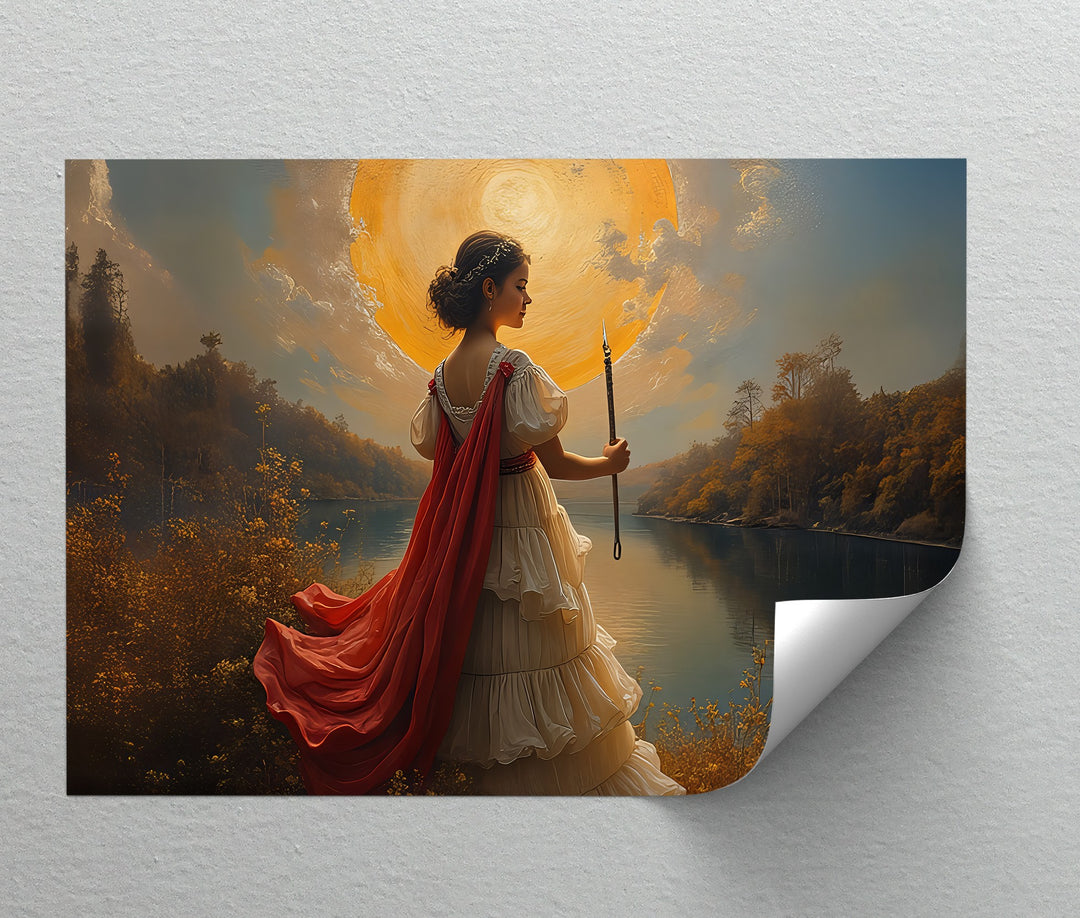Sunlit Goddess – Mythological Fantasy Canvas Wall Art | Canvas Artwork