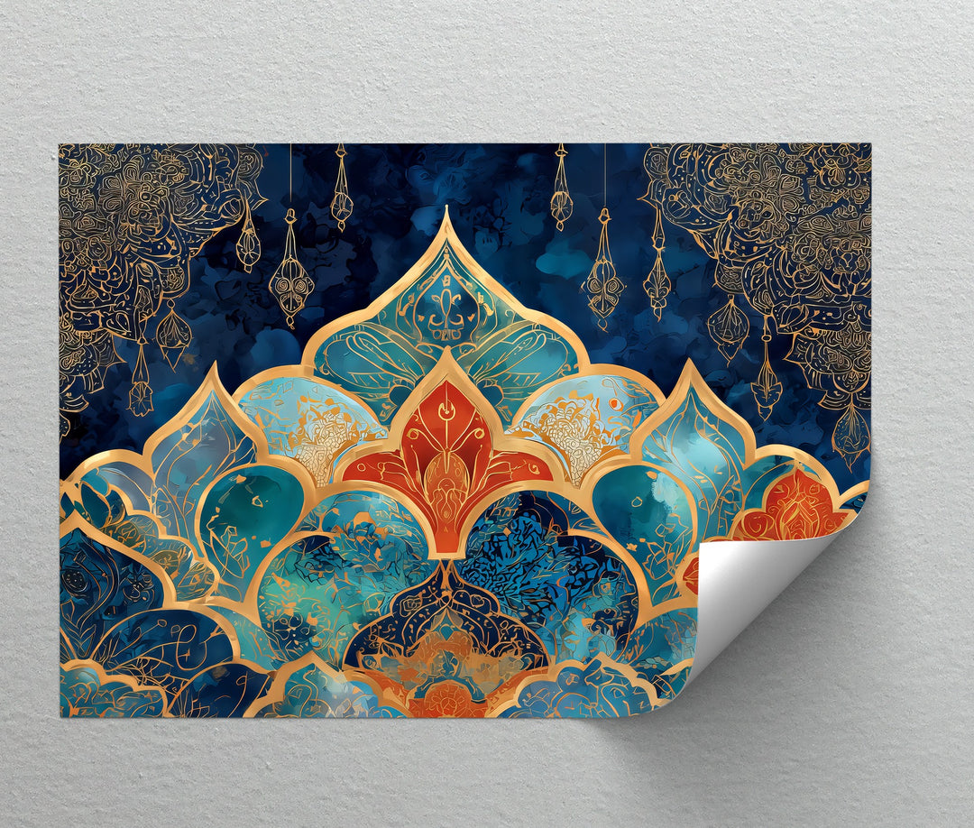 Golden Twilight Arches – Persian Canvas Print