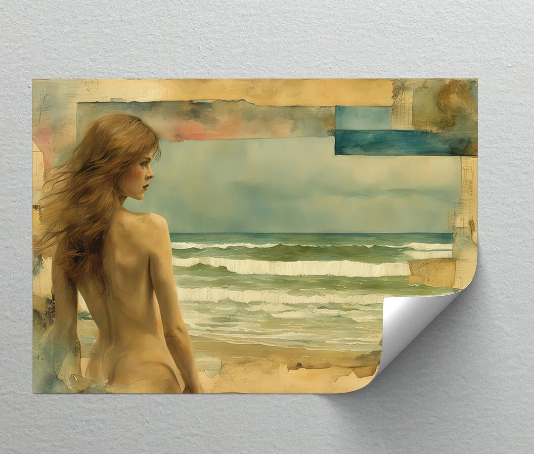 Ocean Muse – Dreamy Nude Seascape Canvas Print - MyPhotoStation