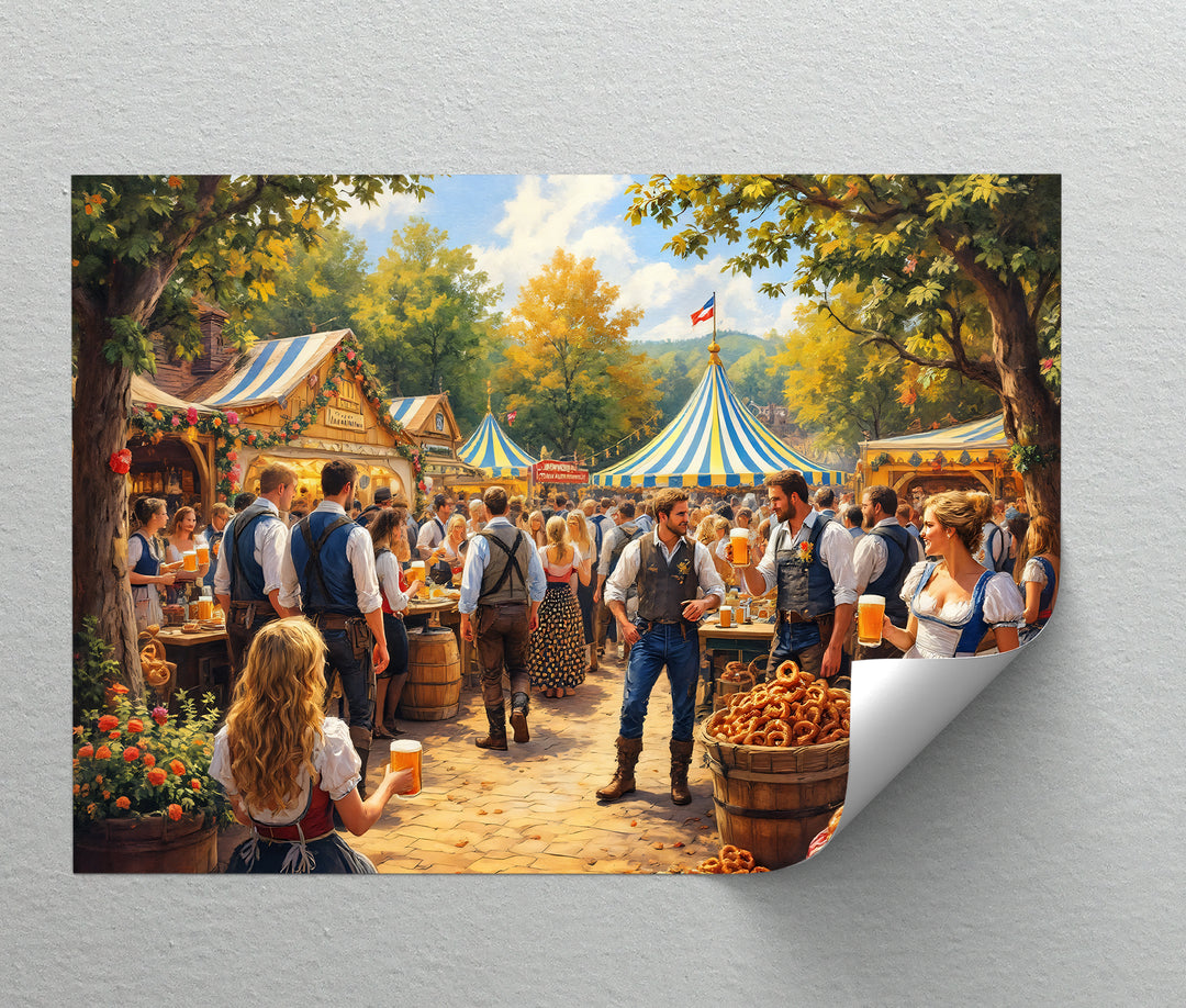 Oktoberfest Celebration – Bavarian Beer Festival Canvas Wall Art | Canvas Art