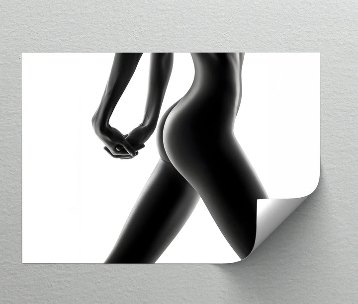 Form in Light – Minimalist Female Silhouette Canvas Print - MyPhotoStation