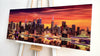 City View Sunset Tempered Glass Wall Art
