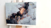 Grey Golden Marble Tempered Glass Wall Art