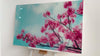 Japanese Red Flower Tempered Glass Wall Art