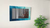 Abstract Tempered Glass Wall Mirror