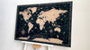 World Map Tempered Glass Wall Art