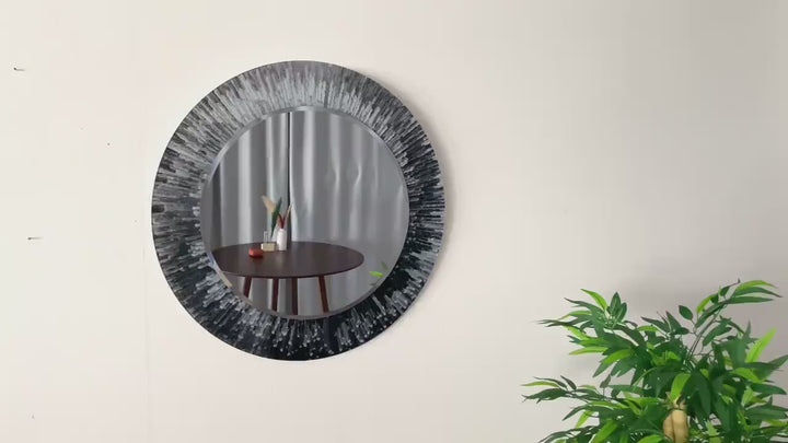 Schwarze Splash-Wandspiegel