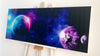 Panoramic Space Galaxy Tempered Glass Wall Art