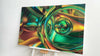 Green Fractal Abstract Tempered Glass Wall Art