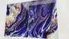 Blue with Gold Sparkles Tempered Glass Wall Art
