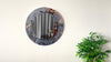 Abstract Tempered Glass Wall Mirror