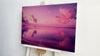 Pink Sky Sea View Tempered Glass Wall Art