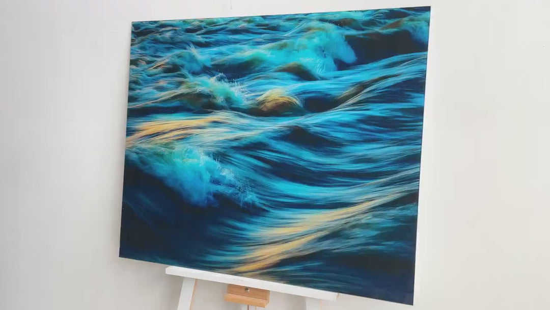 Ozeanwellen Glaswandkunst