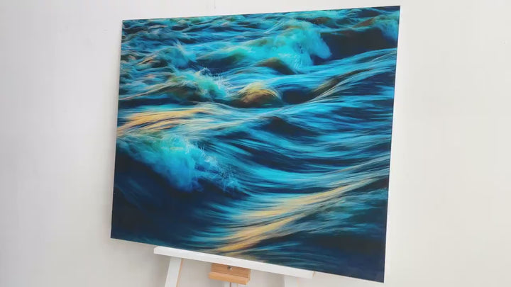 Ozeanwellen Glaswandkunst