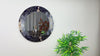 Marble Round Tempered Glass Wall Mirror