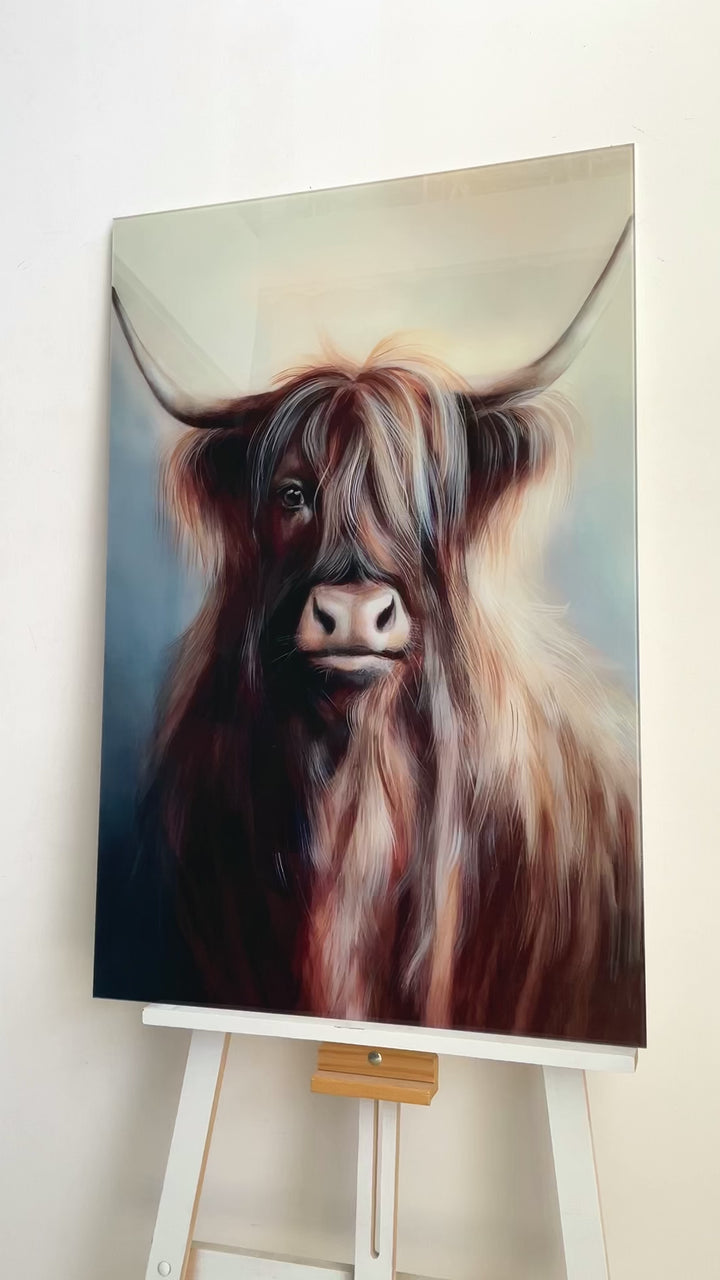 Porträt eines Stiers, Glaswandkunst