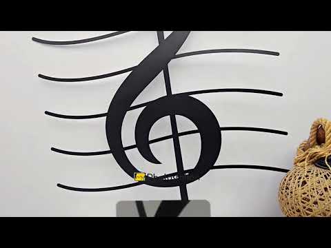 Chiave di violino Decorazioni Murali in Metallo – Decorazione murale con note musicali